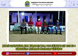 Bupati Gunungkidul Buka Turnamen Bola Voli Giripurwo Cup 2026 ke-8 di Padukuhan Jlumbang
